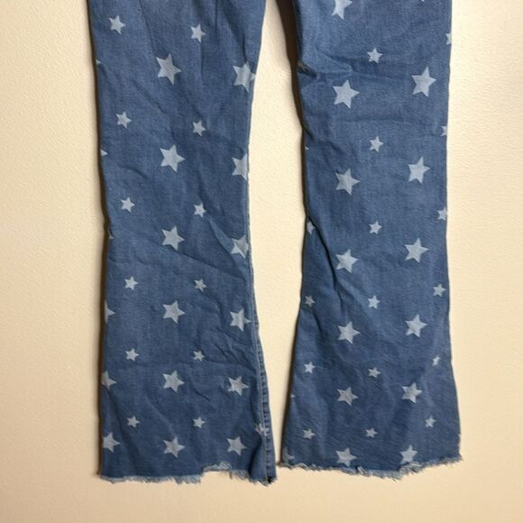 8th of La ladies star Button fly flare bell bottom denim jeans size 30 - Picture 9 of 11